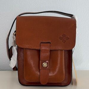 Patricia Nash Lari Brown Leather Crossbody Bag